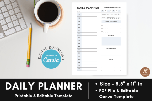 Download Editable Daily Planner Template - 2024 - Planner template Collection