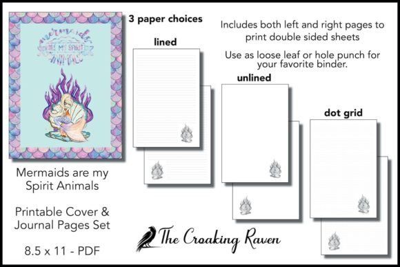 Download Mermaid Themed Printable Journal Pages - Premium Resources