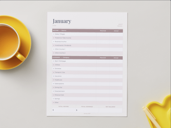 Download Hyperlinked Budget Tracker Template - Premium Resources