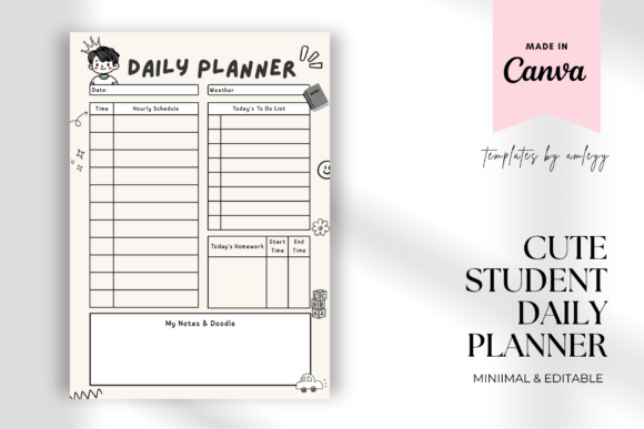 Download Cute Student Daily Planner Template - Planner template Collection
