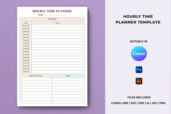 Download Hourly Time Planner Template - Planner template Collection