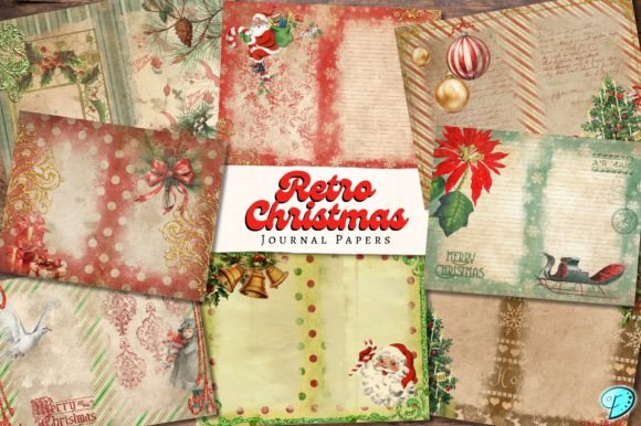 Download Retro Christmas Printable Journal Pages - Printable journal pages Collection