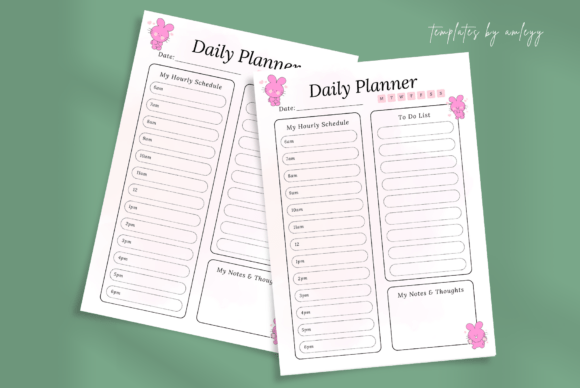 Download Kawaii Daily Planner Template Canva - Planner template Collection