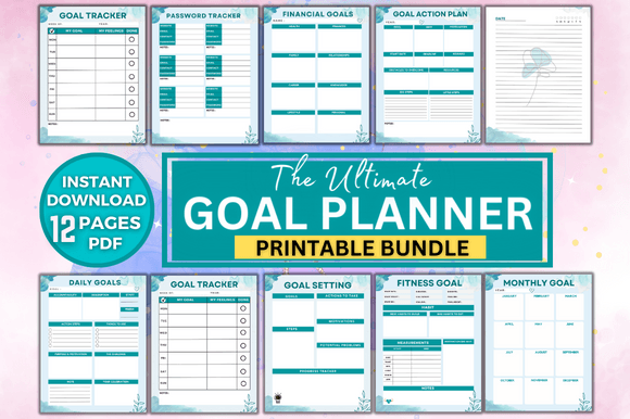 Download Printable Goal Planner Bundle - Premium Resources