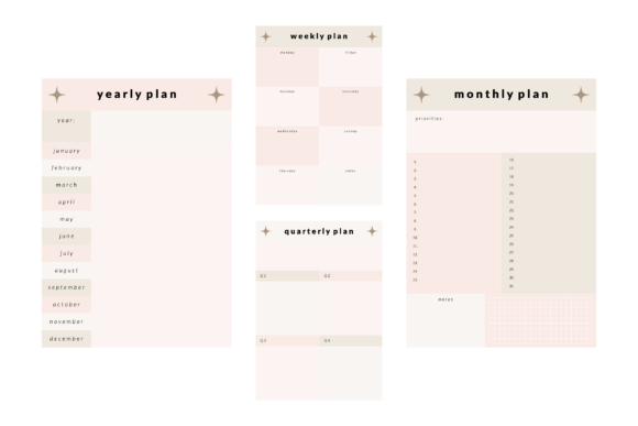 Download Pastel Printable Planner Template Set - Planner template Collection