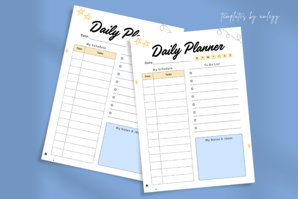 Download Cute Kawaii Daily Planner Template Canva - Planner template Collection