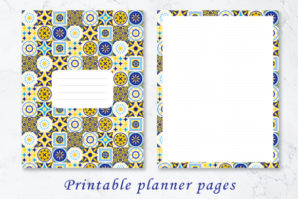 Download Printable Planner Pages with Azulejo - Premium Resources
