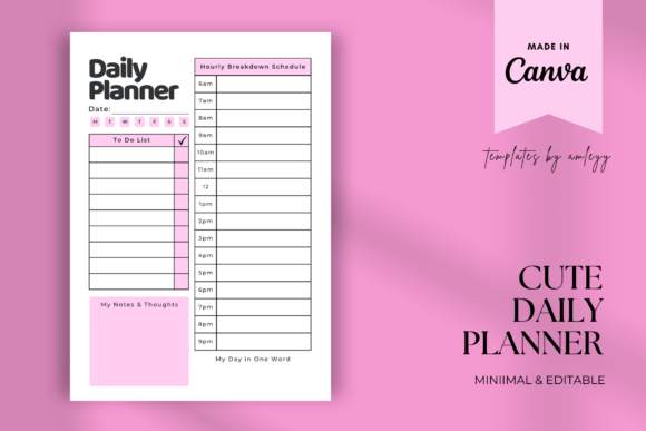 Download Aesthetic Cute Daily Planner Template - Planner template Collection