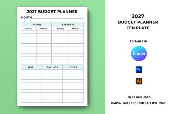 Download 2027 Budget Planner Template - Planner template Collection
