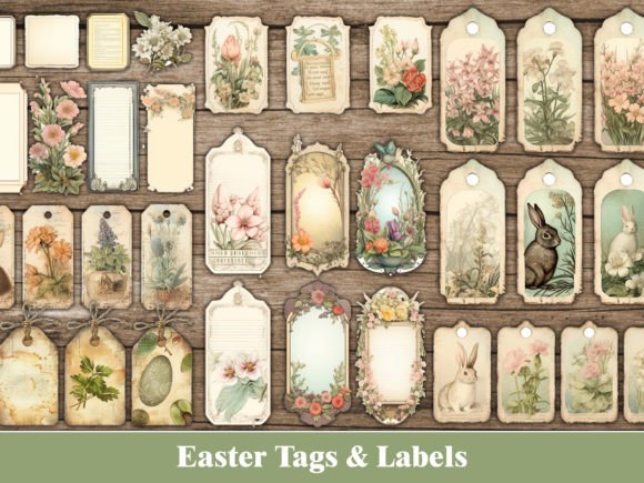 Download Easter Tags Spring Junk Journal Supplies - Junk journal supplies Collection