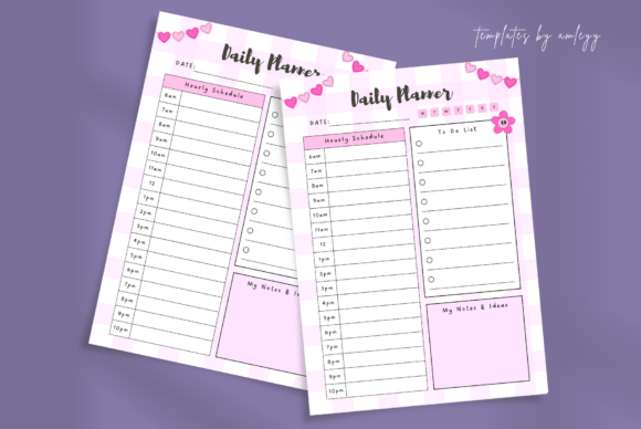 Download Cute Aesthetic Daily Planner Template - Planner template Collection